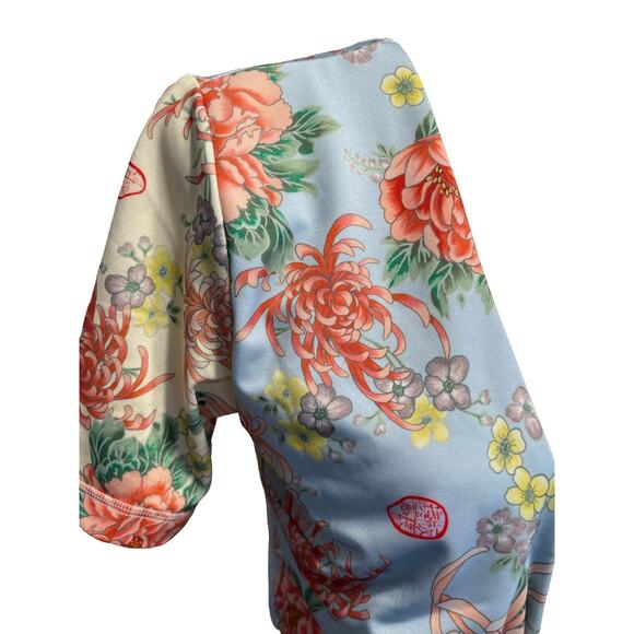 We are HAH All Tied Up Reversible Crop Top French Blue Size Large NWT - Picture 9 of 11